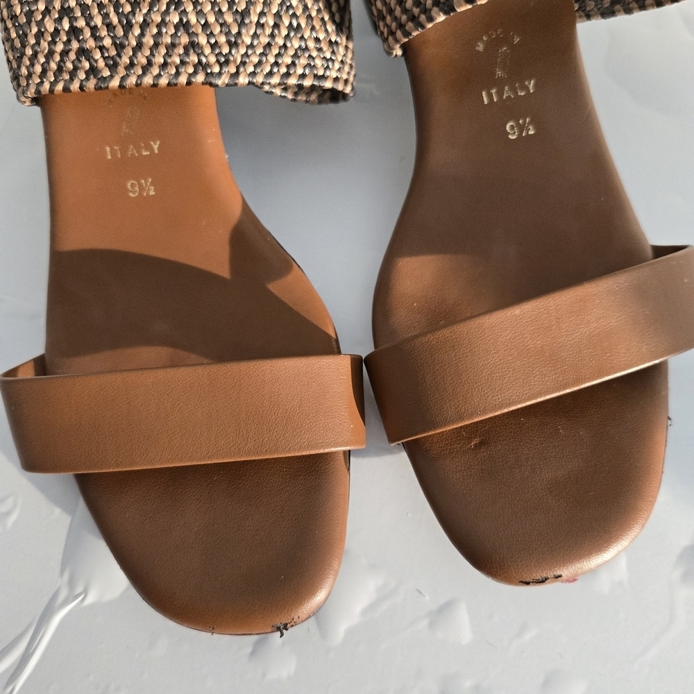 Italian Shoemakers Brown Sandals with Woven Strap - Picture 7 of 12